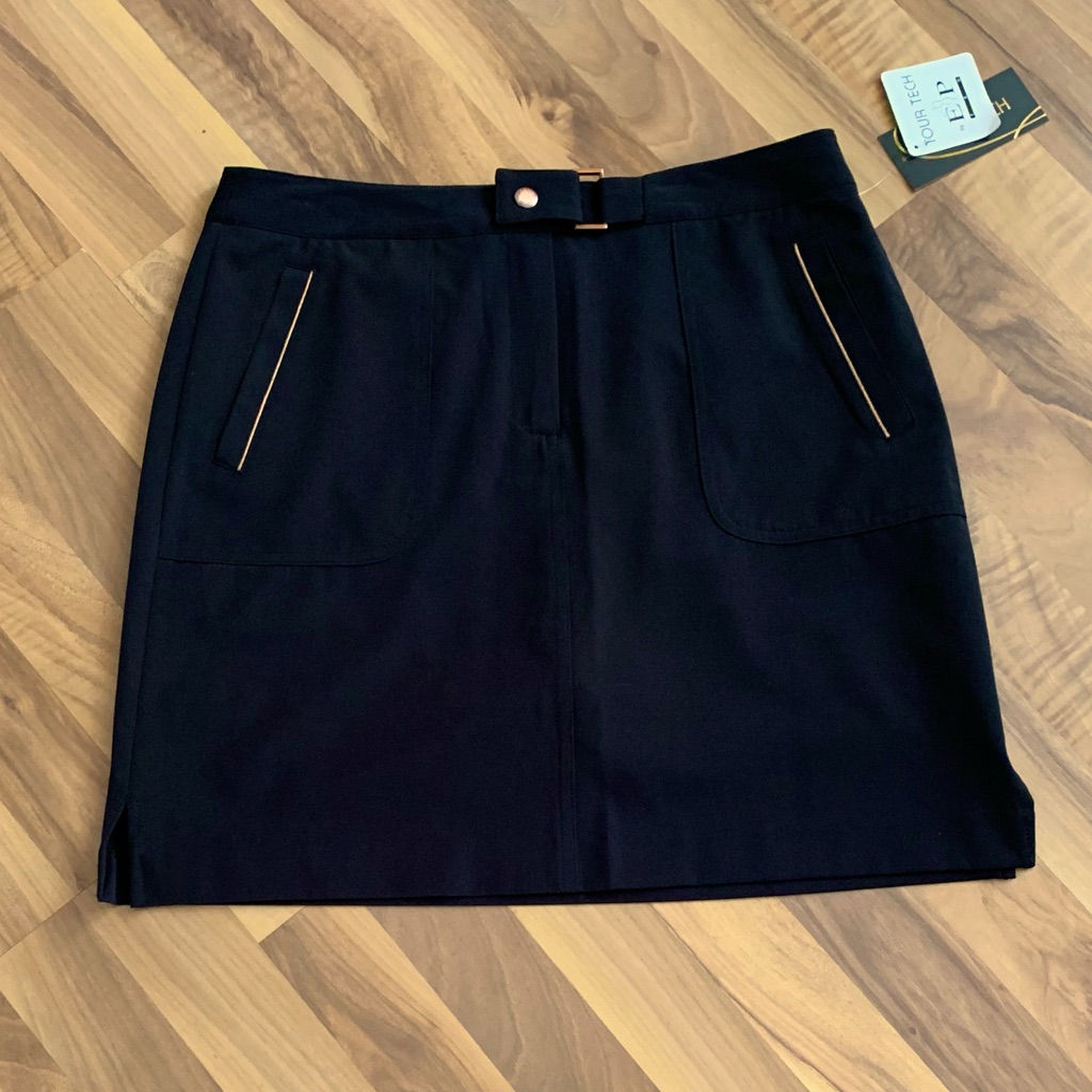 Nwt Ep Pro Black Golf Skort W/Bronze Accents.